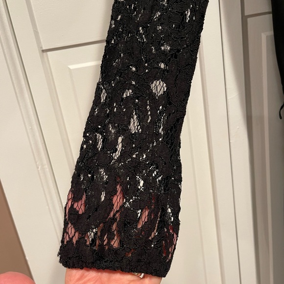 Michael Kors Black Stretch Jumpsuit w/ Lace Sleeves (Size XS) - Picture 4 of 9